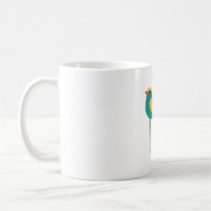 Bold Duo - Colourful Geometric Birds Minimalist Ar Coffee Mug