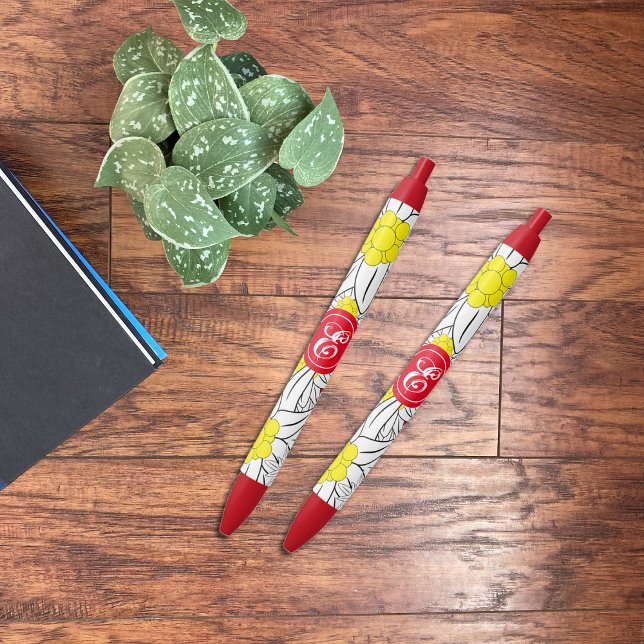 Bold Edelweiss Pattern Monogram Pen (Creator Uploaded)