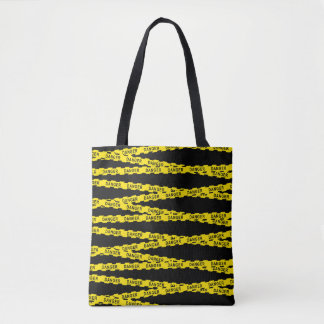 Bold & Edgy "Danger Tape" Tote Bag
