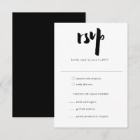 Bold Edgy Modern Black Brush Script Wedding 