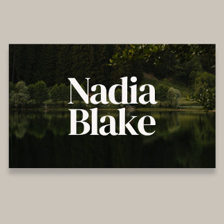 Bold Editorial Style Photo QR Code White Business Card