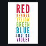 BOLD EDUCATIONAL CLASSROOM rainbow colour art char Poster<br><div class="desc">Dress the walls in your children's playroom or bedroom, or for the art room at school with this cool rainbow colours artwork with subtle patterned background for extra interest. Setup as a template it is easy to customise with your own text - make it yours! Simply hit the "Customise it"...</div>