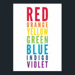 BOLD EDUCATIONAL CLASSROOM rainbow colour art char Poster<br><div class="desc">Dress the walls in your children's playroom or bedroom, or for the art room at school with this cool rainbow colours artwork with subtle patterned background for extra interest. Setup as a template it is easy to customise with your own text - make it yours! Simply hit the "Customise it"...</div>