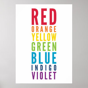 BOLD EDUCATIONAL CLASSROOM rainbow colour art char Poster