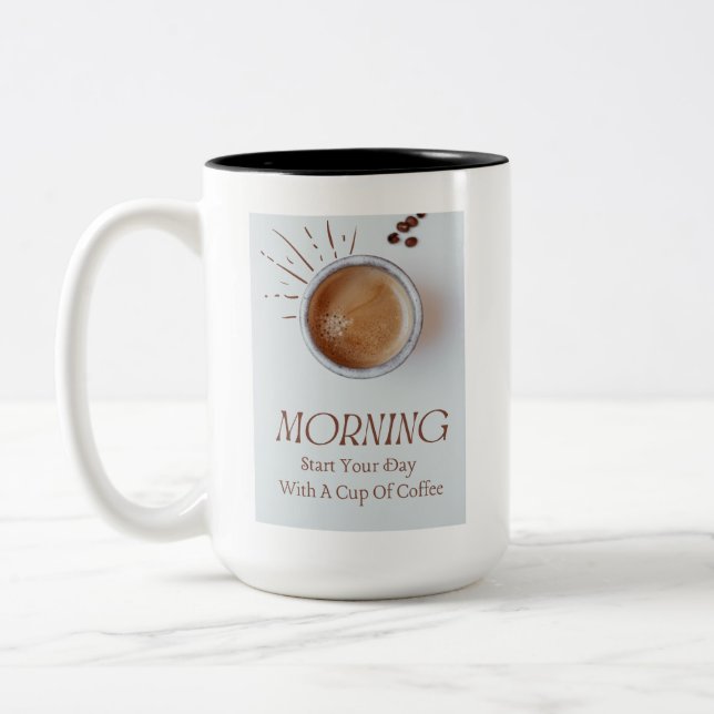 Bold Elegance Coffee Mug Design (Left)