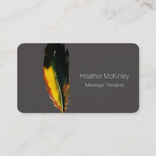 Bold Elegant Feather Business Card