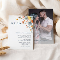 Bold Elegant Floral We Do Wedding Photo