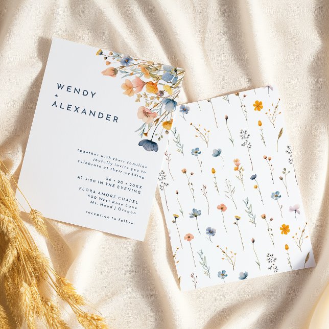 Bold Elegant Floral Wedding Invitation (Creator Uploaded)