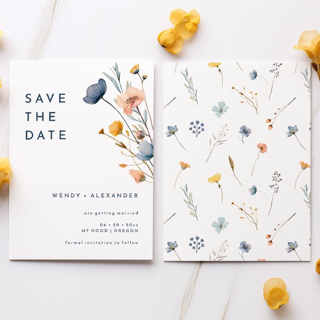 Bold Elegant Floral Wedding Save the Date (Creator Uploaded)