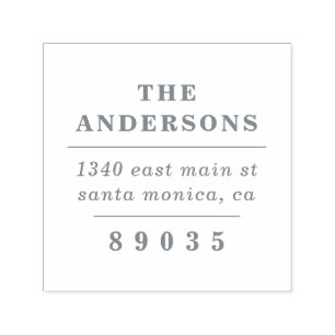 Bold Elegant Minimalist Family Return Address Self-inking Stamp
