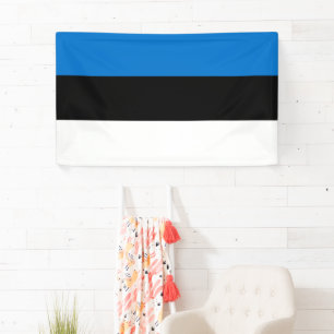 Bold Estonia National Flag Rectangle Wall Banner