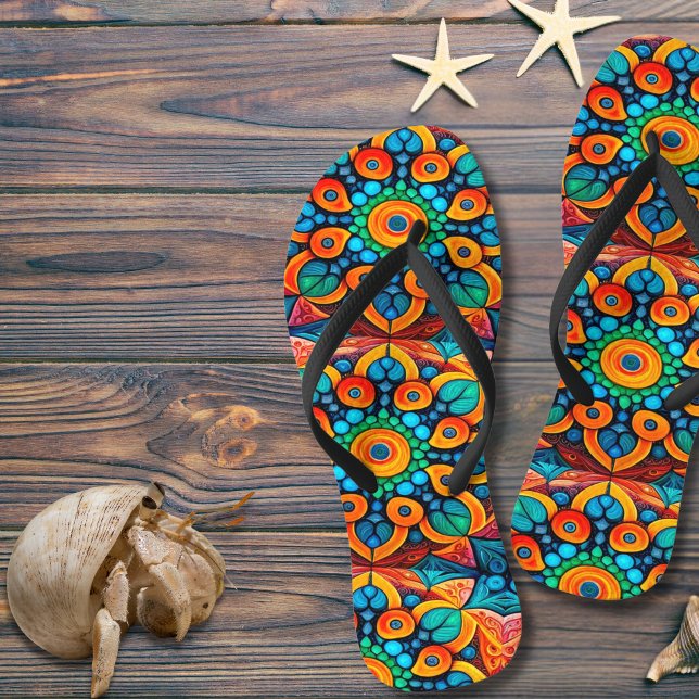Bold Ethnic Mandala Jandals (Creator Uploaded)