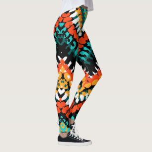 Bold Ethnic Native Tribal Pattern Leggings