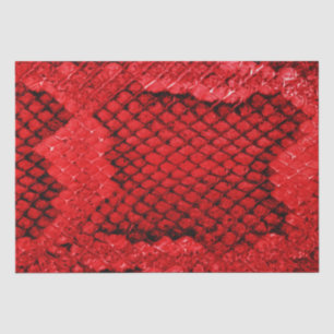 Bold exotic snake skin print texture pattern red tissue paper