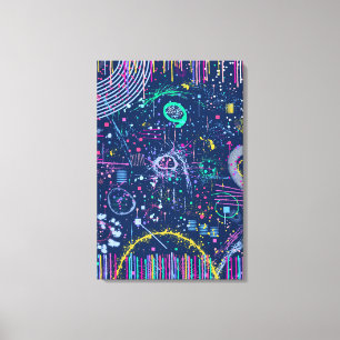 Bold Explorer: Abstract Maximalism Canvas Print