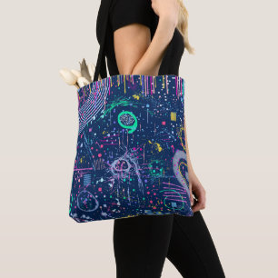 Bold Explorer: Abstract Maximalism Tote Bag