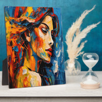 Bold Expressionist Female Portrait Abstract Art