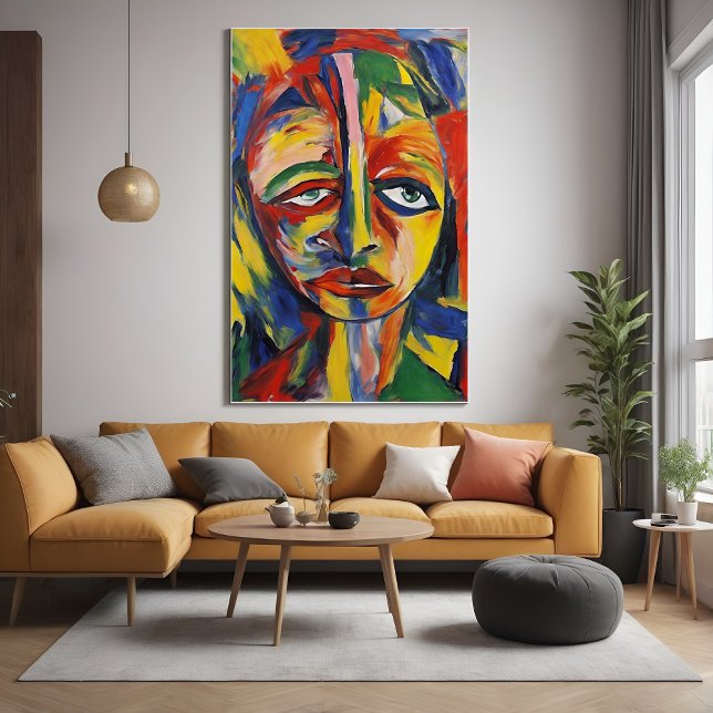 Bold Expressionist Portrait Emotional Abstract Art Poster (Creator Uploaded)