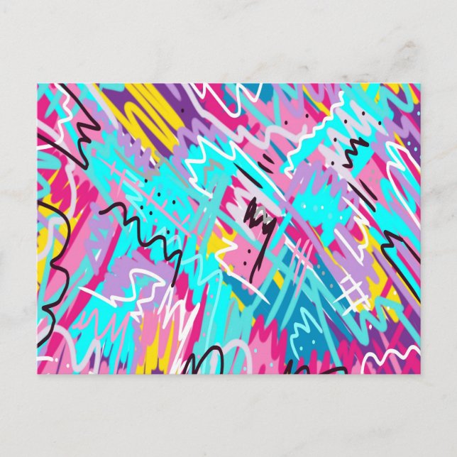 Bold Expressive Abstract Art Postcard (Front)