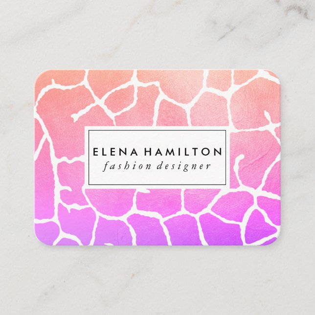 Bold Eye Catching Pattern Business Card (Front)