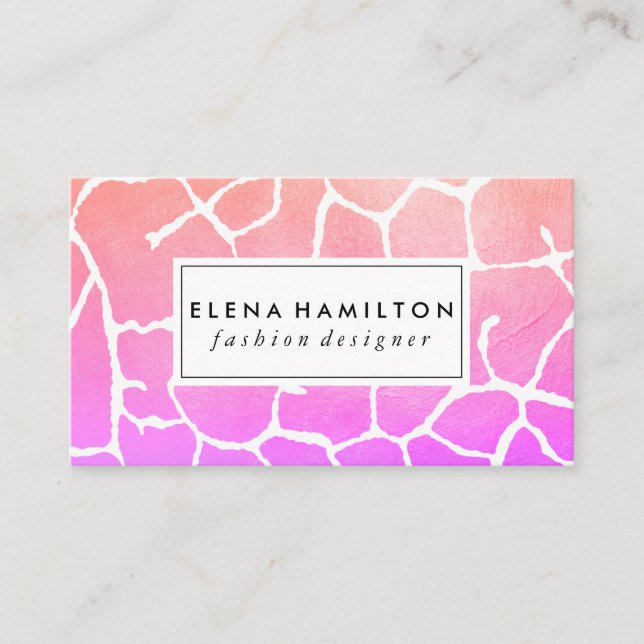 Bold Eye Catching Pattern Business Card (Front)