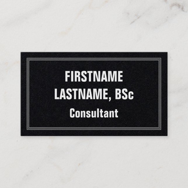 Bold & Eyecatching Consultant Business Card (Front)