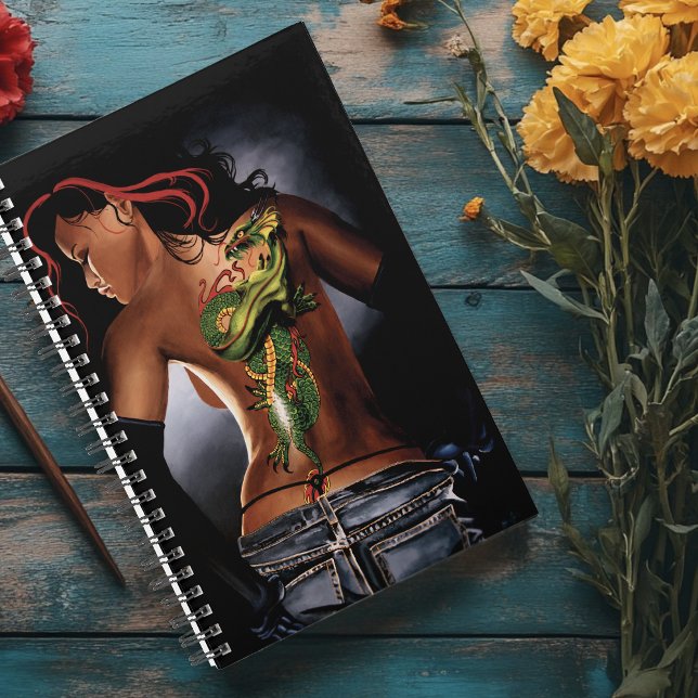 Bold  Fantasy Dragon Tattoo Woman Planner (Creator Uploaded)
