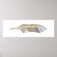Bold Feather Neutral Art Print Wall Decor