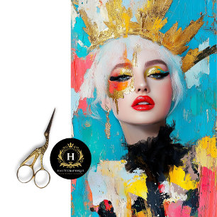 Bold Feminist Gold Crown Decoupage Tissue Paper