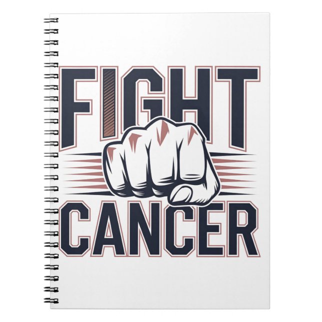  Bold Fist Graphic for Cancer Warriors Notebook (Front)