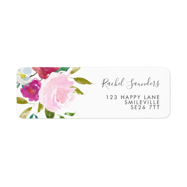 Bold Floral Address Labels (Front)