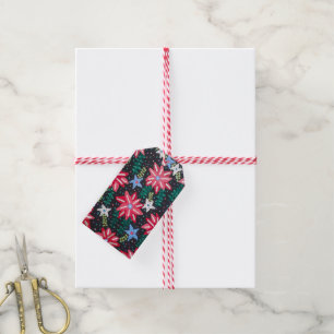 Bold Floral Arrangement in Black and Red  Napkins Gift Tags
