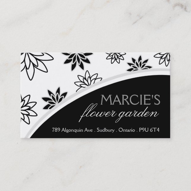 Bold Floral Business Card (Front)