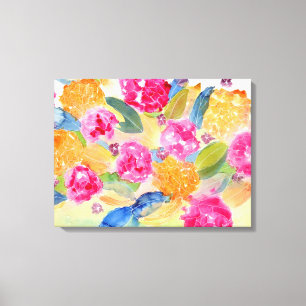 Bold floral canvas print