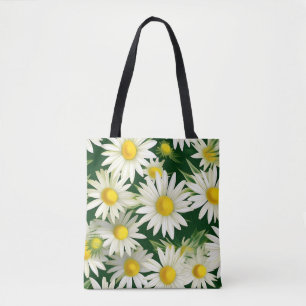 Bold Floral Daisies Pattern Tote Bag