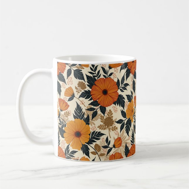 Bold Floral Geometry Mug (Left)
