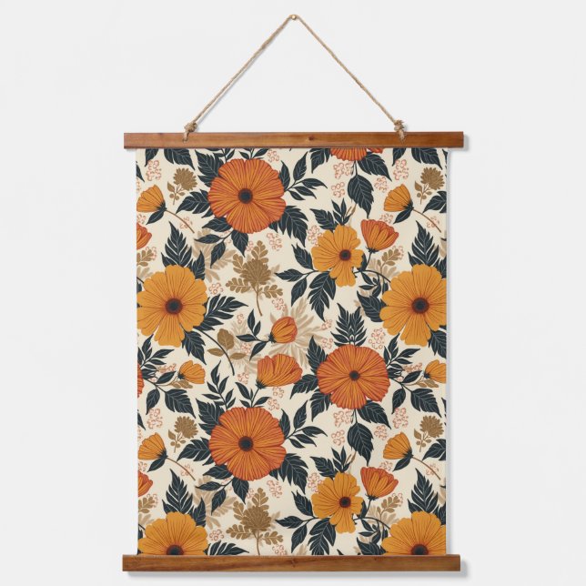 Bold Floral Geometry Tapestry (Front)