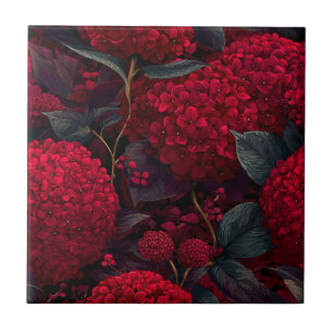 Bold Floral Hydrangeas Tiles For Home Flooring