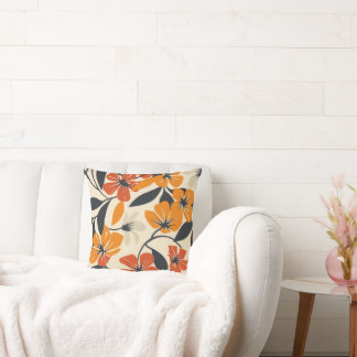 Bold Floral Modern Home Decor Cushion