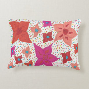Bold Floral Pattern Decorative Cushion