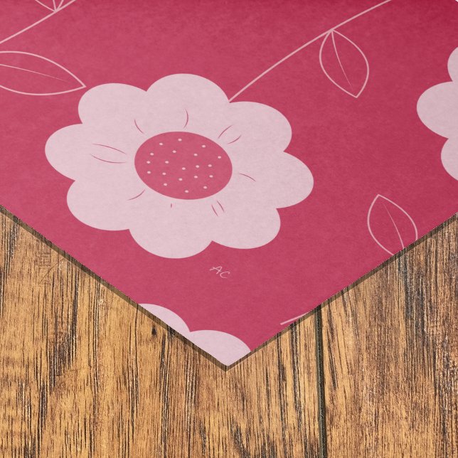 Bold Floral Pattern Magenta Tissue Paper (Creator Uploaded)