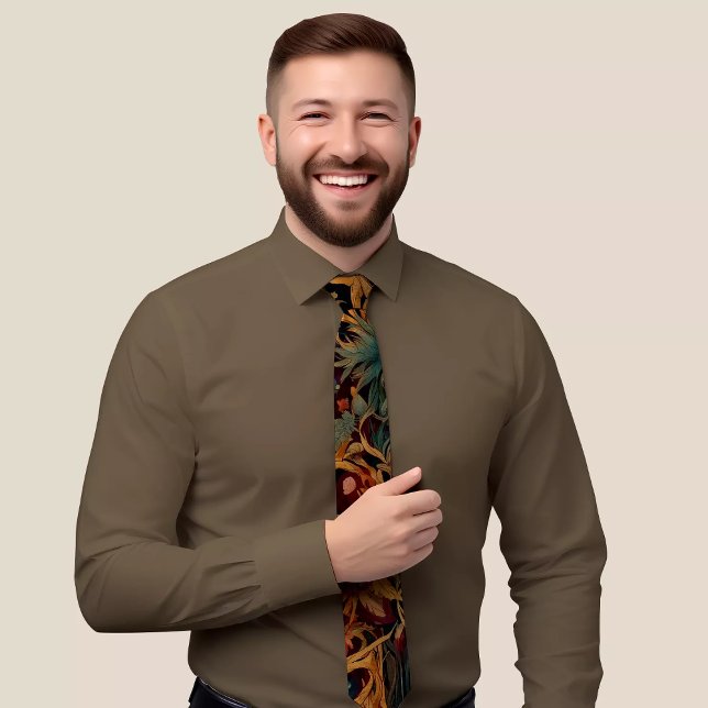 Bold Floral Print Necktie (Creator Uploaded)