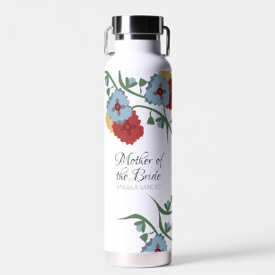 Bold Floral Wedding Gifts for Mother Water Bottle