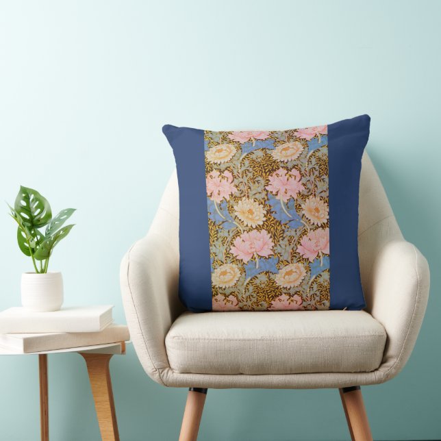 Bold Floral William Morris Design Cushion (Chair)