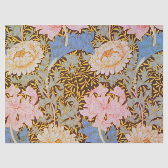 Bold Floral Wm Morris Design Tissue Paper (Front)
