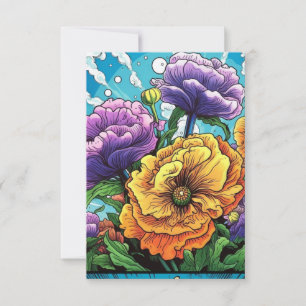 Bold flower card