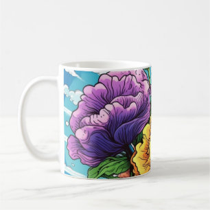 Bold flower card coffee mug