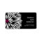 Bold Flower on Black Return Address Labels.