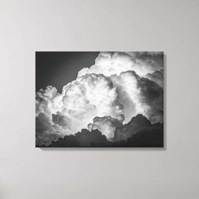 Bold Fluffy Clouds Canvas Art Print (Front)