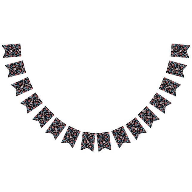 Bold Folk Floral Pattern Bunting (All)
